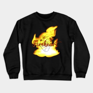 Fireheart with drawn heart Crewneck Sweatshirt